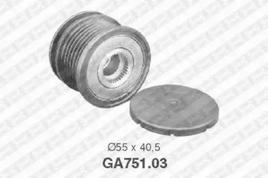 шкив генератора!\ MB W202/W210/Vito 2.0CDi/2.2CDi 97> GA751.03 SNR