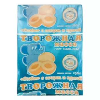 Масса творожная 250 г 23% курага сасово