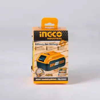 Аккумулятор INGCO FBLI2002, 20В, Li-Ion, 4Ah, индикатор заряда