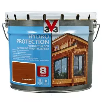 Антисептик для дерева Hydro Protection Красное дерево, 9л
