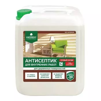 Антисептик для внутренних работ Prosept Eco Interior, 5л
