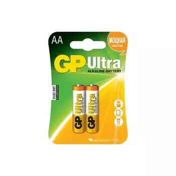 Батарейки алкалиновые GP Ultra Alkaline 15А AA - 2 шт. на блистере