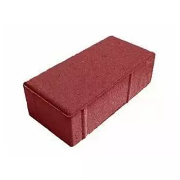 Брусчатка кирпичик красный (100х200х80)