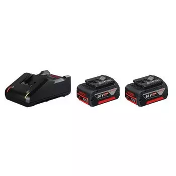 Аккумулятор Bosch (Li-Ion 2x GBA 18 В 4.0 Ач + ЗУ GAL 18V-40)