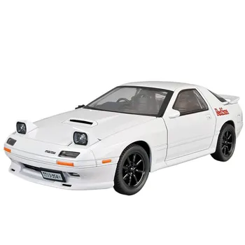 1/32 Mazda RX7 Initial D Миниатюрная литая игрушечная модель RX-7 со звуком и светом, открывающиеся двери, коллекция подарков для детей, мальчиков и малышей
