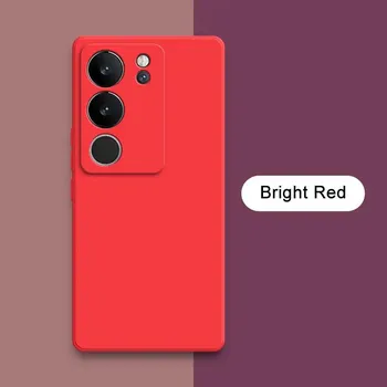 Квадратный жидкий силиконовый чехол для VIVO V29 Pro V29Pro Camera Защитный 360-градусный противоударный мягкий чехол для телефона VIVOV29 Funda Bag VIVO V29