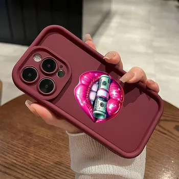 LZ18 Lips kiss силиконовый чехол для телефона Xiaomi 11 Lite 5G 14T Redmi 14C 13C A3 Note 12 11 9 10 13 Pro Plus противоударный задний чехол Xiaomi 11 Lite/11 Lite 5G