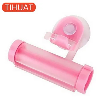 Plastic Device - A Suction Cup Press for Convenient Storage and Uniform Squeezing of Toothpaste Tubes белый