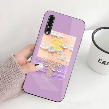 Чехол для телефона с 3d художественной росписью для Huawei P50 P40 P30 P20 Pro Mate 40 30 20 Pro Nova 9 8 7 PC Стеклянный чехол для телефона Huawei P50 Pro