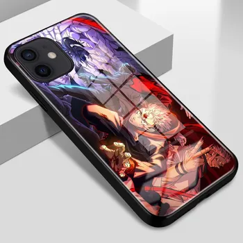 Чехол для телефона для IPhone 14 13 12 11 Pro XS Max 12 13 Mini XR X 8 7 6 6S 14 Plus SE стеклянный чехол аниме мультфильм дзюдзюцу кайсен чехол iPhone 6 6s