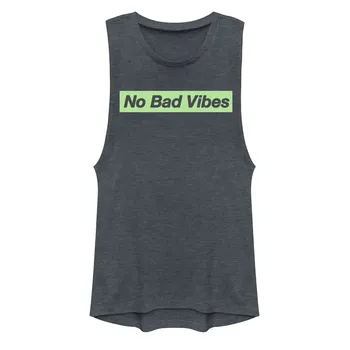 Майка с рисунком мышц «No Bad Vibes» для юниоров
