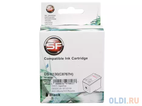 Картридж SuperFine C8767H №130 для HP DJ5743 6843 OfficeJet7413 PhotoSmart2713 8453 черный