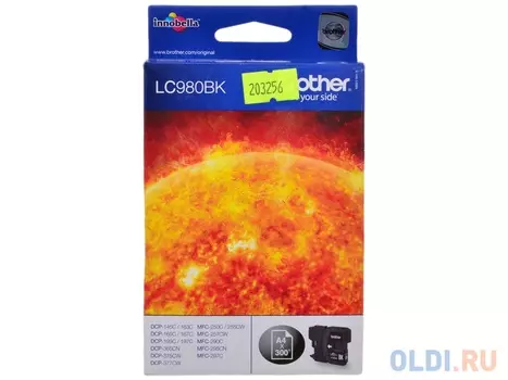 Картридж Brother Bro-LC980BK 300стр Черный