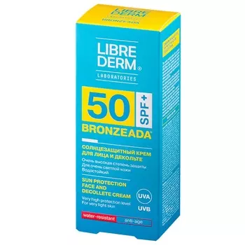 Librederm Bronzeada Крем солнцезащитный для лица и декольте SPF 50 50 мл