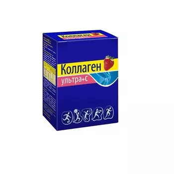 Коллаген Ультра+С порошок для приготовления раствора Клубника 8 г 7 шт