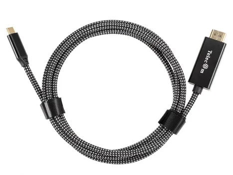 Кабель-переходник (адаптер) Type-C(M)-HDMI(19F) 4K, 1.8 м, черный Telecom (TCC015M-1.8M)