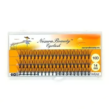 NESURABEAUTY Накладные ресницы пучки 10D 14.0