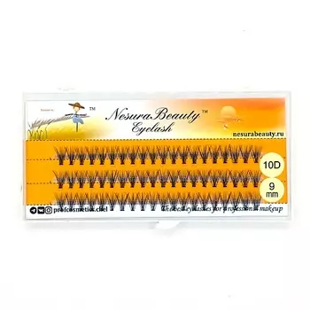 NESURABEAUTY Накладные ресницы пучки 10D 9.0
