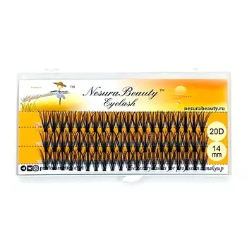 NESURABEAUTY Накладные ресницы пучки 20D 14.0