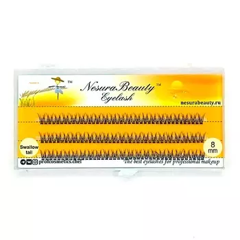 NESURABEAUTY Ресницы пучки "Ласточкин хвост" 8.0
