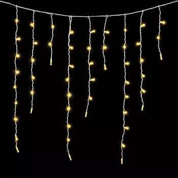 Гирлянда Бахрома с Колпачком 3,2 x 0,9 м Шампань, LED, Провод Белый ПВХ, IP65 Laitcom PIL180CAP-8-2CH