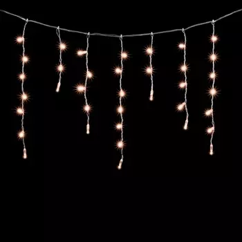 Гирлянда Бахрома с Колпачком 4,9 x 0,5 м Экстра Тепло-Белая 220В, LED, Провод Прозрачный ПВХ, IP65 Laitcom PIL189CAP-10-2EWW