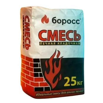 Cмесь кладочная для печей и каминов БоРосс красная 25 кг