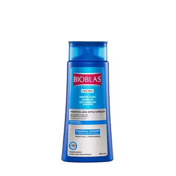 BIOBLAS Шампунь для мужчин против перхоти с ментолом и яблочным уксусом For Men