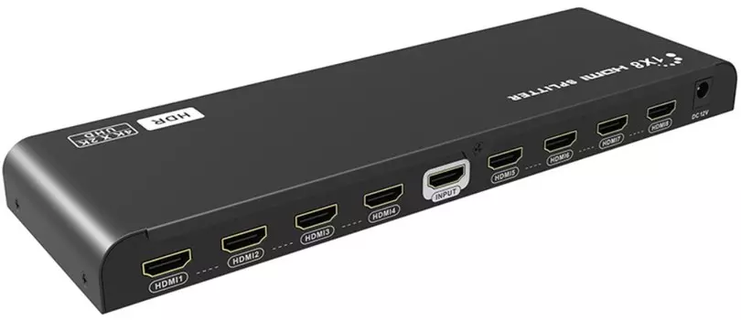 Сплиттер LENKENG LKV318EDID-V3.0 1 в 8 HDMI, 4K, EDID