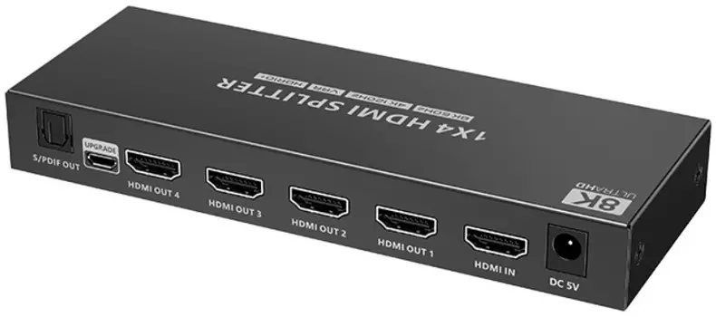 Сплиттер LENKENG LKV864 1 в 4 HDMI 2.1, 8К, аудио