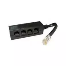 Сплиттер TWT TWT-4U1 преобразует один 4-х парный порт RJ-45 на входе в четыре однопарных порта RJ-45 для голосовых приложений