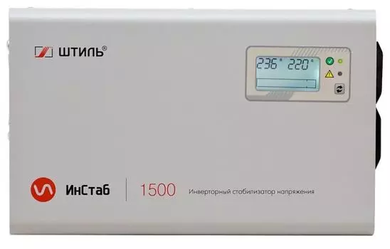 Стабилизатор Штиль ИнСтаб IS1500 1500ВА/1125Вт, однофазный, инверторный, испол. настенное/настольное, IP20, ЖК-дисплей, светодиодная индикация