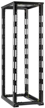 Стойка 19", 24U TLK TRD-246080-R-BK открытая, двухрамная, Ш600xВ1195xГ800мм, с крышей, в разобранном виде, черный