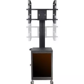 Стойка мобильная 2MVESA MediaPro 1100 MDP-1100-B для дисплеев 30-60", 60кг, наклон -5°+15°, VESA 800x400 макс, тумба, 1800макс, черная