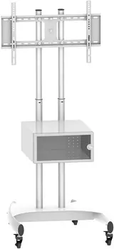 Стойка мобильная 2MVESA MediaStand 20 MDS-0020-S для дисплея 32-55", 1800 макс, отсек, полка, серебро