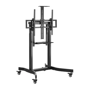 Стойка мобильная Wize MH100E для панелей 55"-100", до 120кг, max VESA 800x600 см, высота 110-160см, наклон +5°/-10°, RF пульт, серебряная