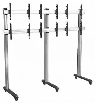 Стойка мобильная Wize VWM3X2-55 для видеостены 3х2 из дисплеев 45"-55", нагрузка до 50 кг на один дисплей, max VESA 600x400, кабельный канал (4 места)