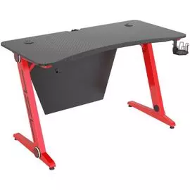 Стол компьютерный Cactus CS-GTZ-RDBK-CARBON столешница МДФ, цвет карбон, каркас красный