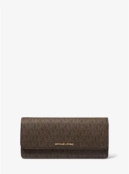 Кошелек Jet set с большим фирменным логотипом и застежкой-кнопкой спереди Michael Kors, мультиколор