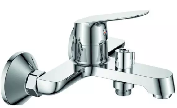 Смеситель для ванны Rush Yell YE5735-44 с душем короткий излив, хром