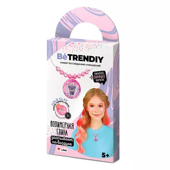 BE TRENDIY COLD CLAY Подарочный набор для создания украшений из полимерной глины, Кулон