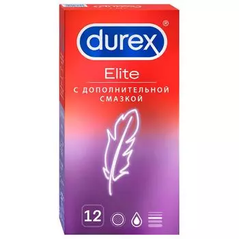 Durex [Дюрекс] Презервативы Elite сверхтонкие с дополнительной смазкой 12 шт.