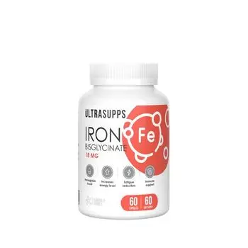 Железо UltraSupps/Ультрасаппс капсулы 325мг 60шт