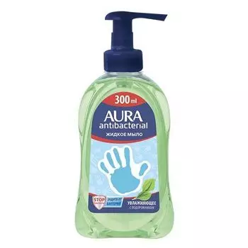 Мыло жидкое для всей семьи с антибактериальным эффектом с подорожником Aura/Аура 300мл