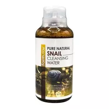 Вода очищающая с муцином улитки Pure natural snail FarmStay 500мл