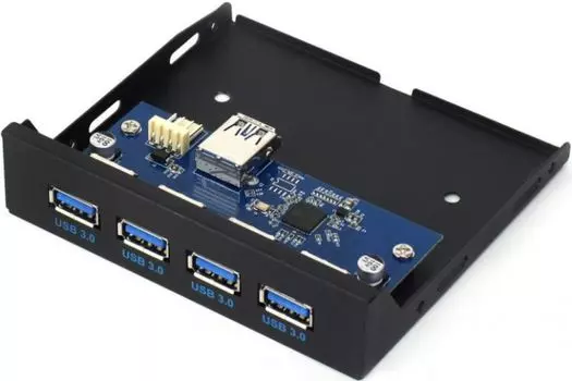 Панель Crown CM-CP3.5U34 CM000003533 для внешнего отсека 3.5", 4*USB 3.0