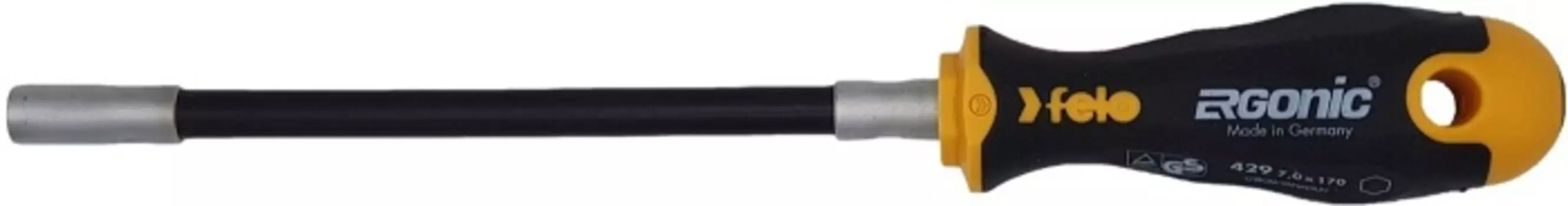 Отвертка Felo 42907040 Ergonic с гибким стержнем торцевой ключ 7,0X170