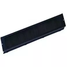 Панель Hyperline TCB-TTC2-RAL9004 с щеточным кабельным вводом в пол/потолок для шкафов серии TTC2, 71 мм х 274 мм (ШхД), цвет черный (RAL 9004)