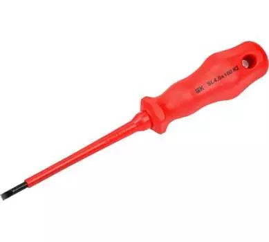 Отвертка IEK A2L3-SC30-K2-SL-40-100 диэлектрическая шлицевая SL4.0х100 K2 1000В ARMA2L 3