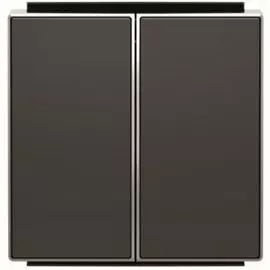 Панель лицевая ABB 2CLA851100A1501 для 2-клавишных выключателей/переключателей/кнопок, чёрный бархат